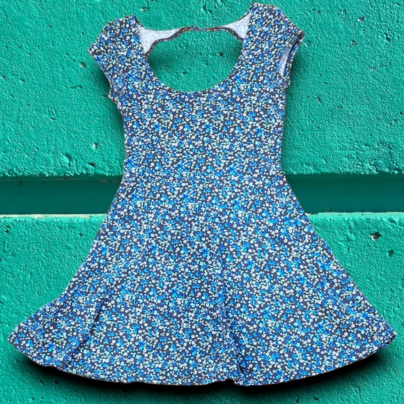 American Eagle Outfitters Cotton Stretch Floral Skater Dress Size Small - Picture 3 of 9
